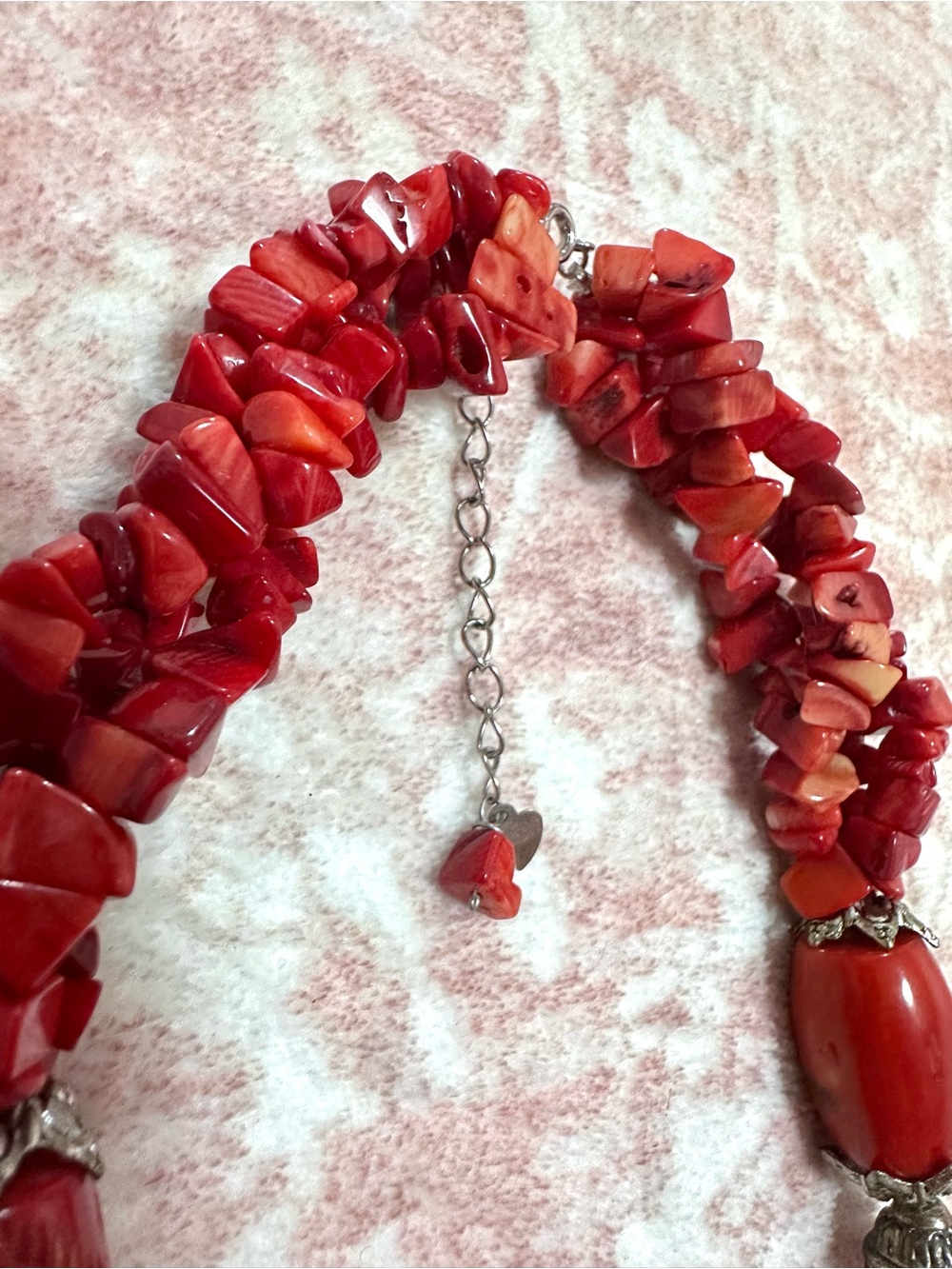 Genuine Coral 🌹 Beaded Necklace - Picture 6 of 9